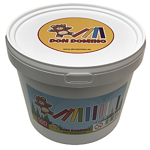 Domino 10-color mix 500 pieces + storage bucket