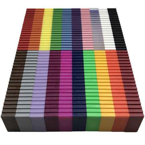 Domino 20 couleurs mélangées 400 pièces + seau de rangement