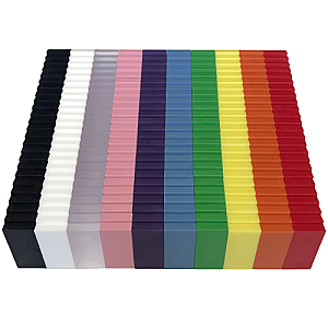 Domino - 10-color mix 250 pieces + storage bucket