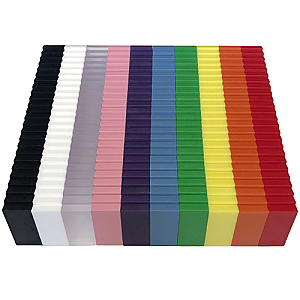 Domino – mélange de 10 couleurs 250 pièces + seau de rangement