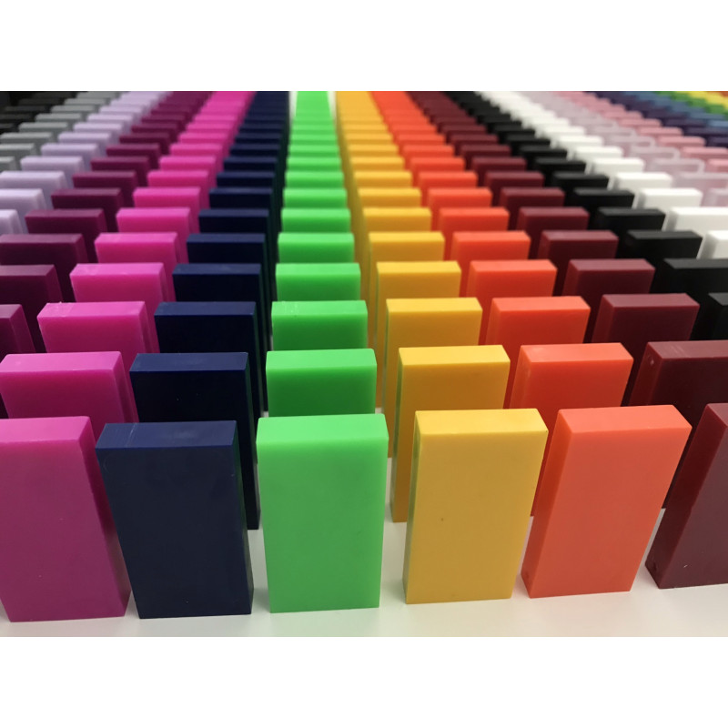 Domino 20 couleurs mélangées 400 pièces + seau de rangement