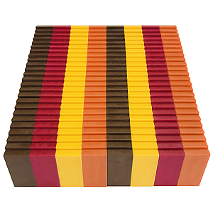 Domino mélange de couleurs « automne » 200 pièces + seau de rangement