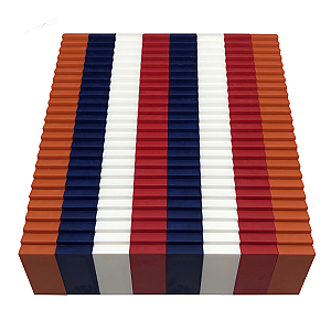 Domino mélange de couleurs « Hollande » 200 pièces + seau de rangement