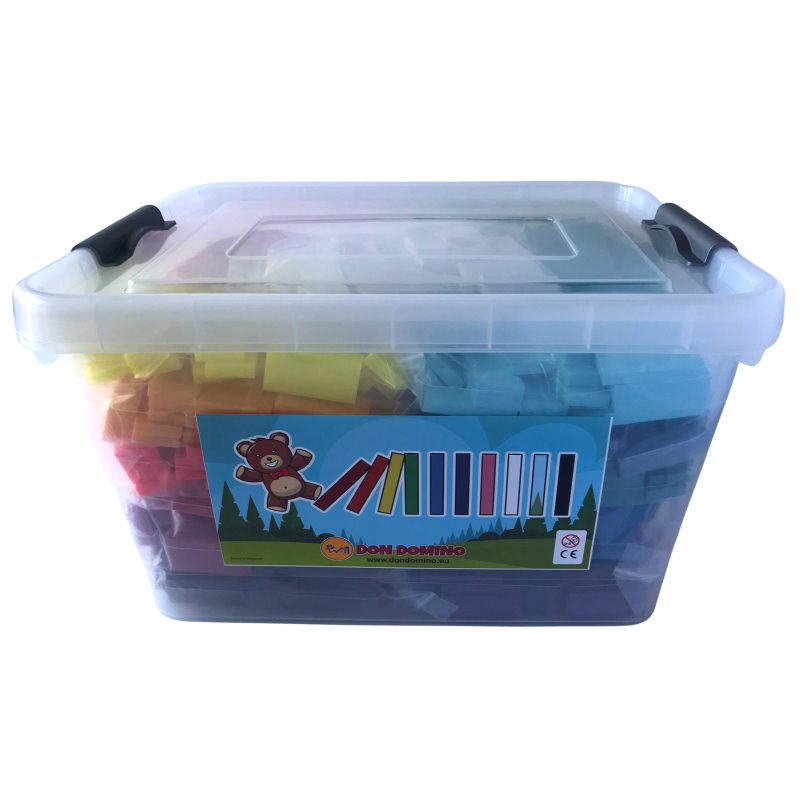 Domino Mega Mix 1000 pièces - 25 couleurs + boîte de rangement