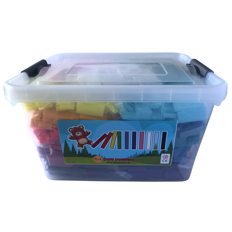 Domino Mega Mix 1000 pieces - 25 colors + storage box