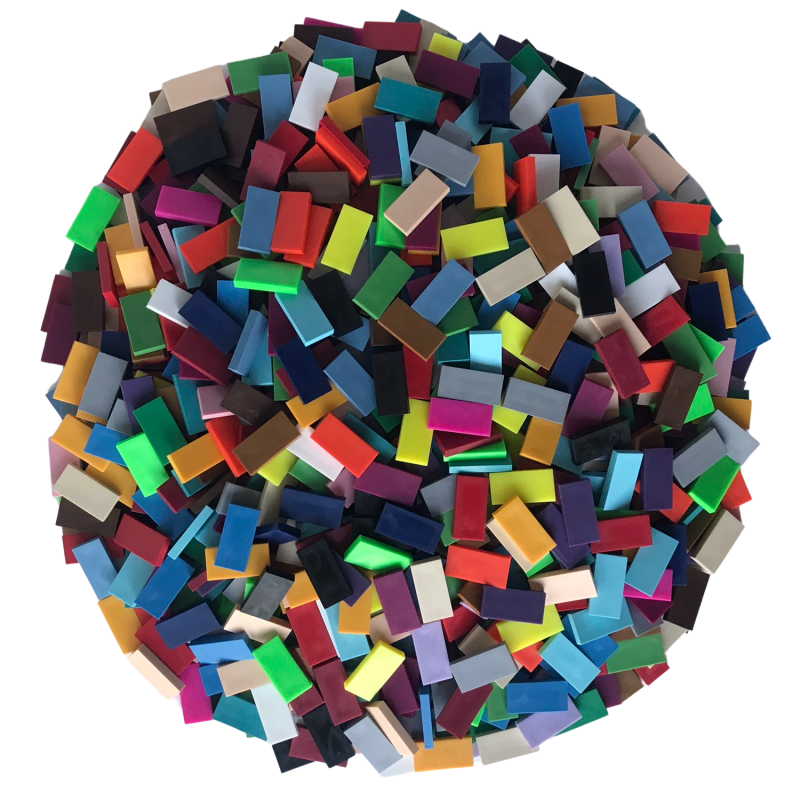 Domino Mega Mix 1000 pièces - 25 couleurs + boîte de rangement