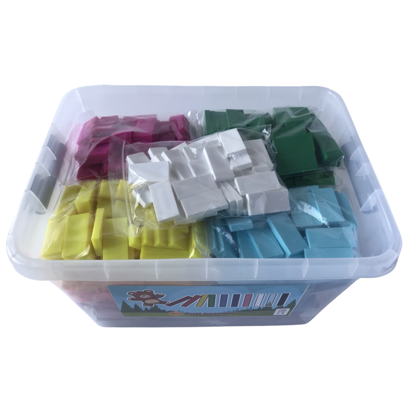 Domino Mega Mix 1000 Dominosteine - 25 Farben + Aufbewahrungsbox