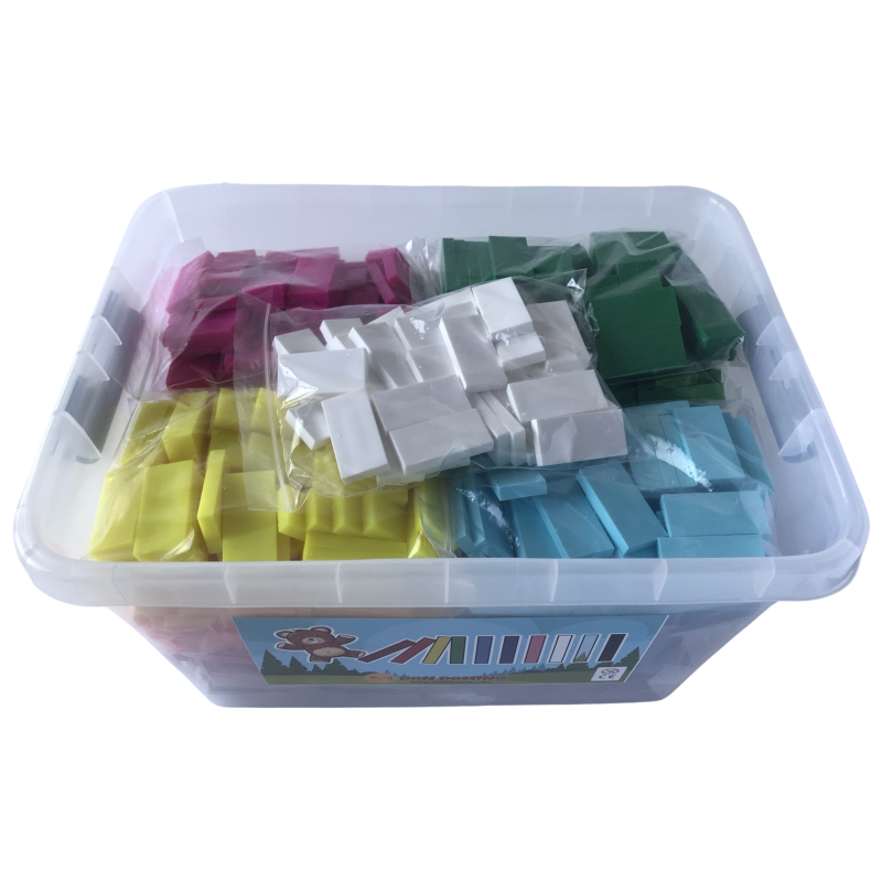 Domino Mega Mix 1000 stuks - 25 kleuren + opbergbox