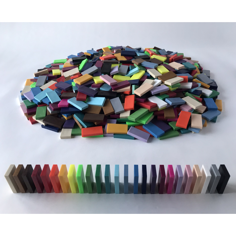 Domino Mega Mix 1000 pieces - 25 colors + storage box