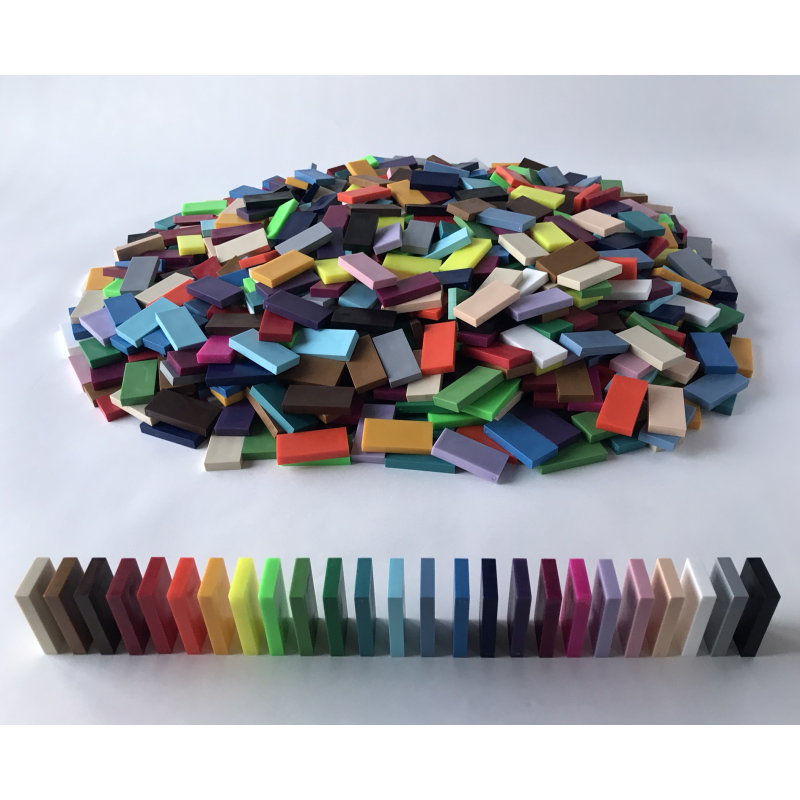 Domino Mega Mix 1000 pièces - 25 couleurs + boîte de rangement