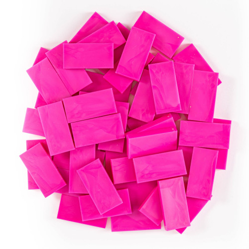 Domino - Fluo roze - 50 stuks