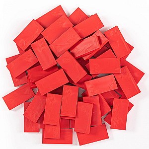 Domino - Red - 50 pieces